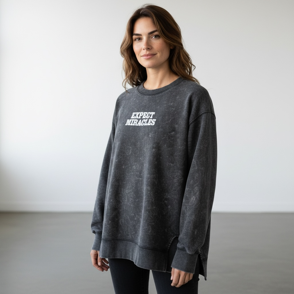 Expect Miracles Puff Graphic Sweatshirt